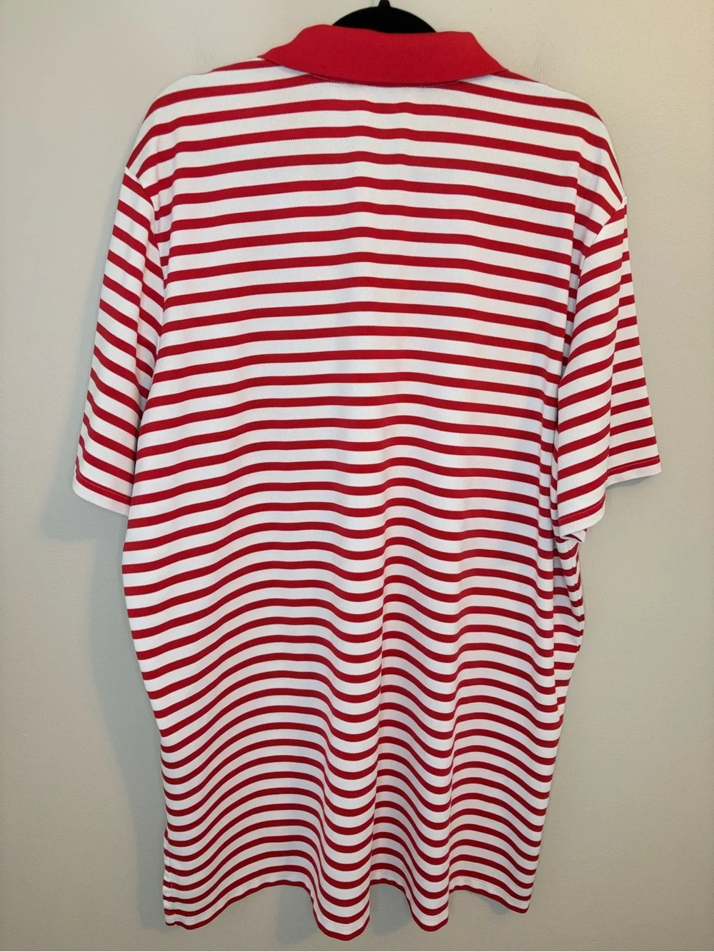 RLX Ralph Lauren Sea Island Red White Striped Golf Polo Shirt Mens XL